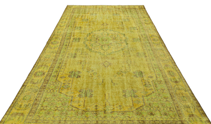 Athens Yellow Tumbled Wool Hand Woven Carpet 186 x 316