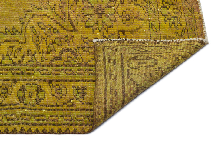 Athens Yellow Tumbled Wool Hand Woven Carpet 177 x 288
