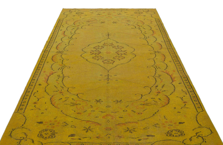 Athens Yellow Tumbled Wool Hand Woven Carpet 161 x 248