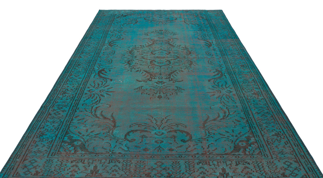 Athens Turquoise Tumbled Wool Hand Woven Rug 196 x 289
