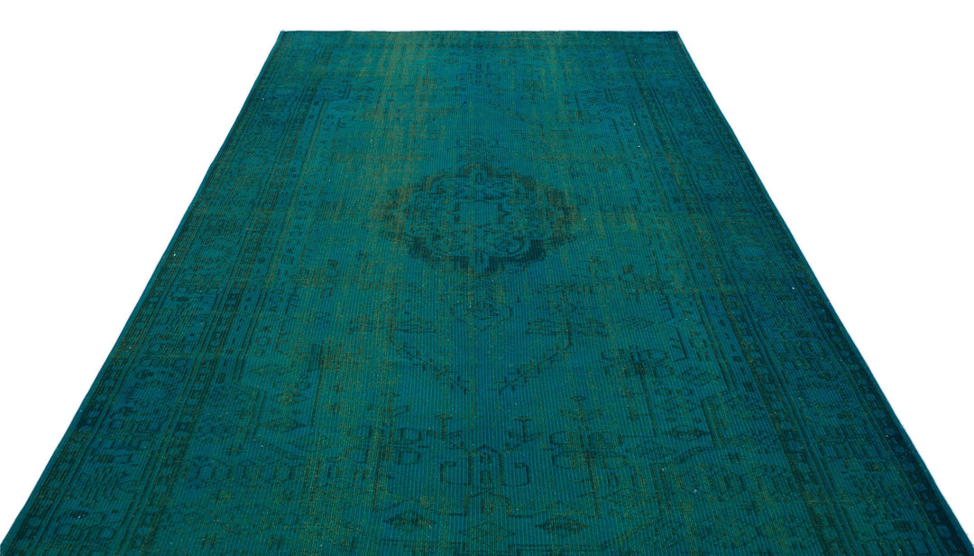 Athens Turquoise Tumbled Wool Hand Woven Carpet 188 x 286