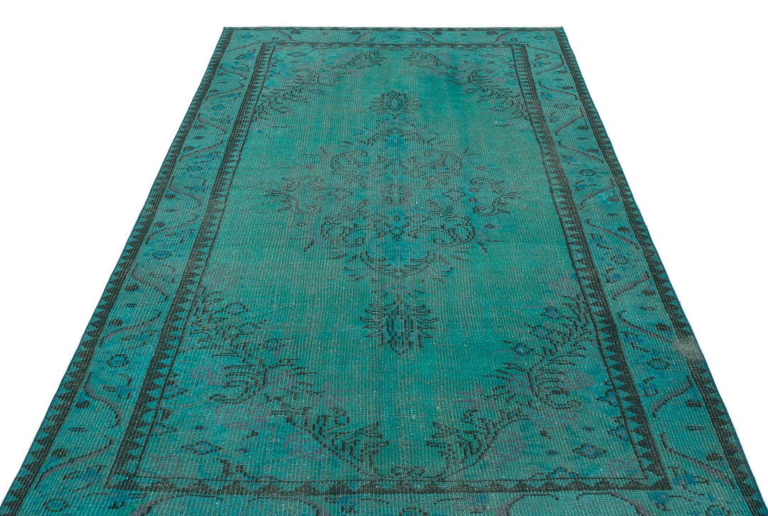 Athens Turquoise Tumbled Wool Hand Woven Carpet 146 x 235