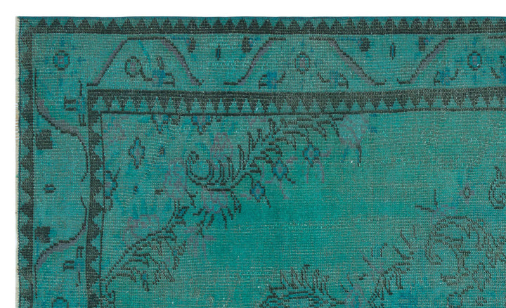 Athens Turquoise Tumbled Wool Hand Woven Carpet 146 x 235