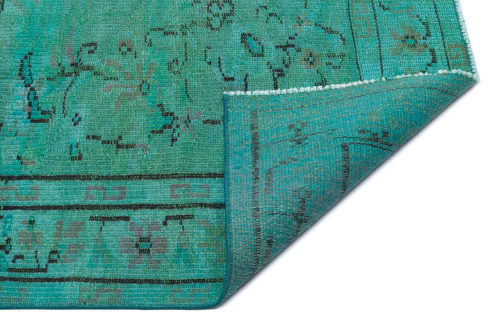 Athens Turquoise Tumbled Wool Hand Woven Carpet 155 x 242