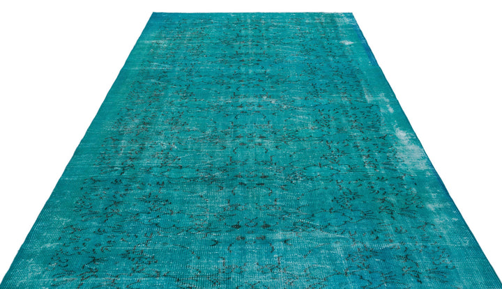 Athens Turquoise Tumbled Wool Hand Woven Carpet 188 x 287