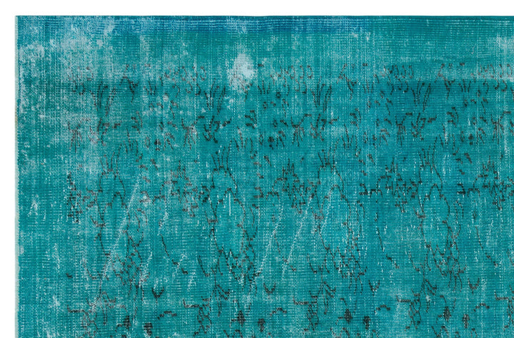 Athens Turquoise Tumbled Wool Hand Woven Carpet 188 x 287