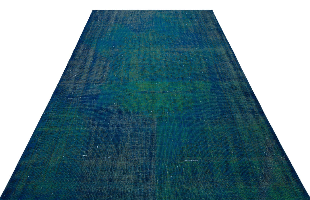 Athens Turquoise Tumbled Wool Hand Woven Carpet 165 x 275