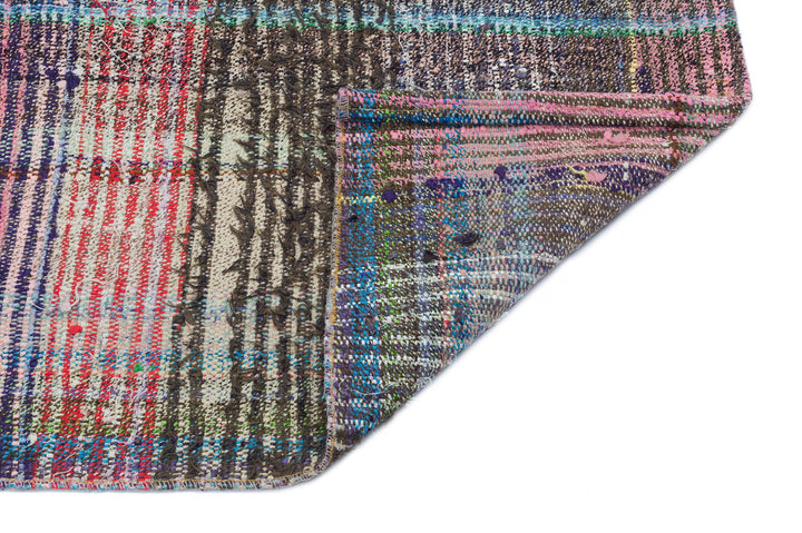 Cretan Brown Striped Wool Hand-Woven Carpet 103 x 186