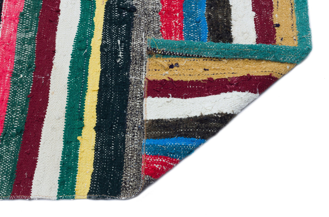 Crete 3184 Multi Striped Wool Hand Woven Carpet 150 x 300