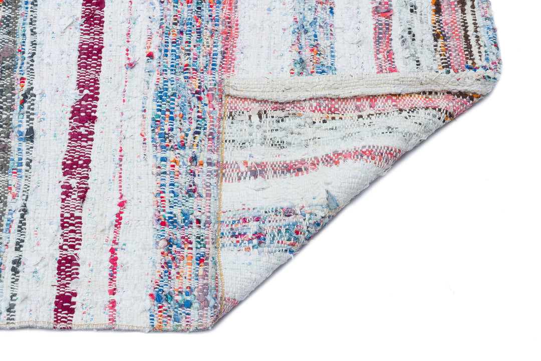 Crete 31857 Beige Striped Wool Hand Woven Carpet 140 x 280