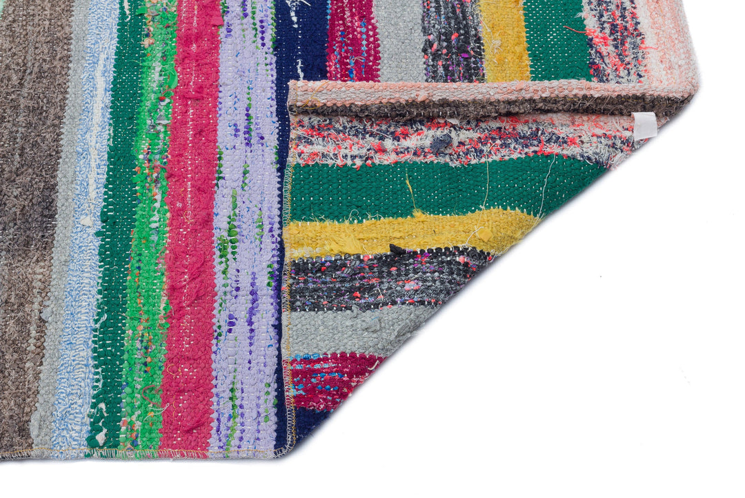 Crete Multi Striped Wool Hand Woven Carpet 138 x 264