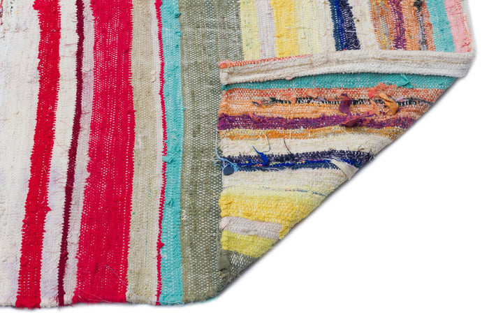 Crete Multi Striped Wool Hand Woven Carpet 154 x 348