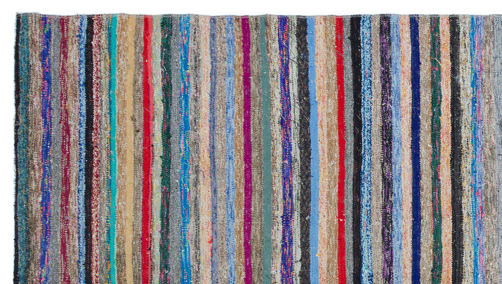 Crete 31952 Multi Striped Wool Hand Woven Carpet 160 x 286