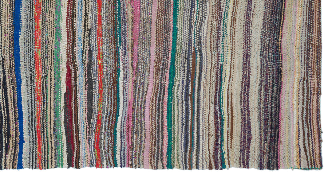 Crete 31959 Beige Striped Wool Hand-Woven Carpet 155 x 290