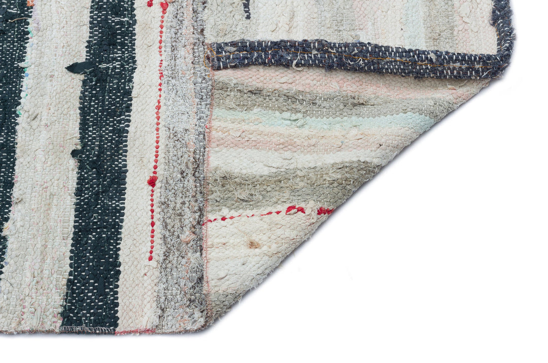 Crete 32009 Beige Striped Wool Hand Woven Carpet 155 x 240