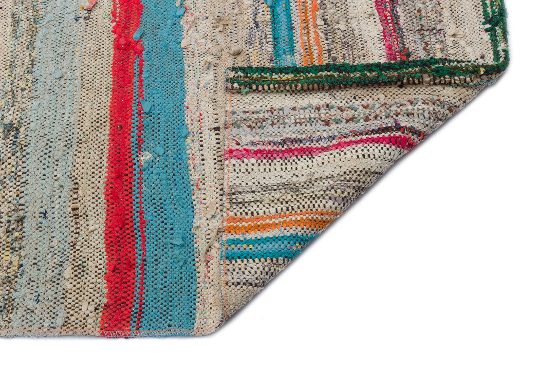 Crete 32048 Multi Striped Wool Hand Woven Carpet 142 x 361
