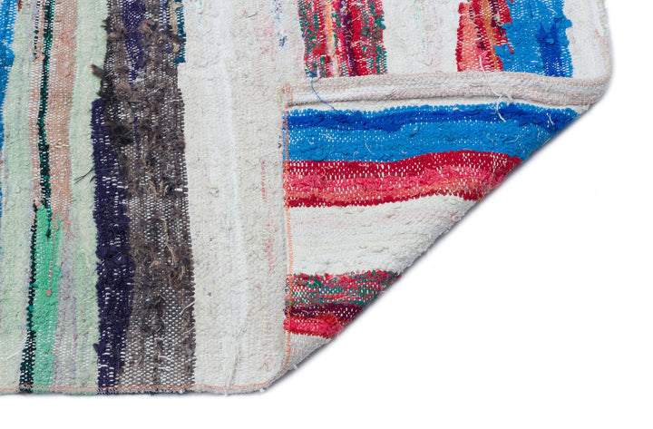 Cretan Beige Striped Wool Hand-Woven Carpet 156 x 314