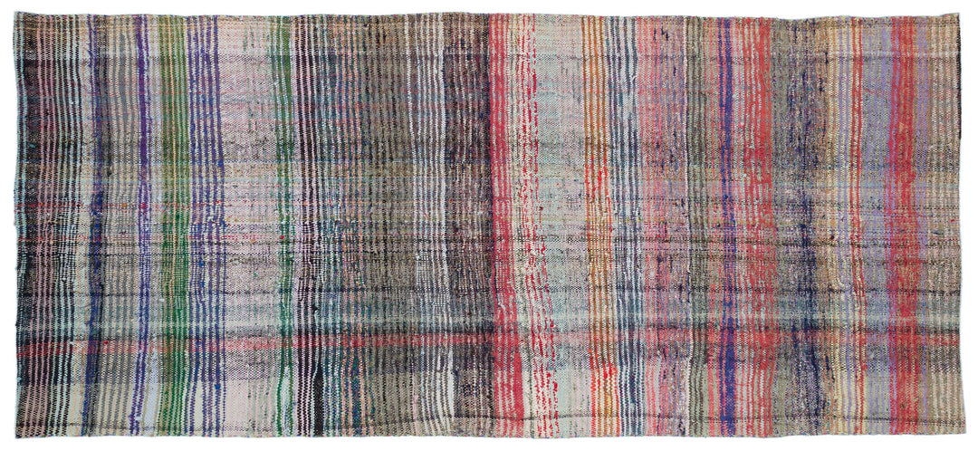 Crete Multi Striped Wool Hand Woven Carpet 137 x 310