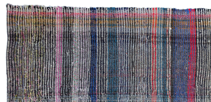 Cretan Beige Striped Wool Hand-Woven Carpet 149 x 313