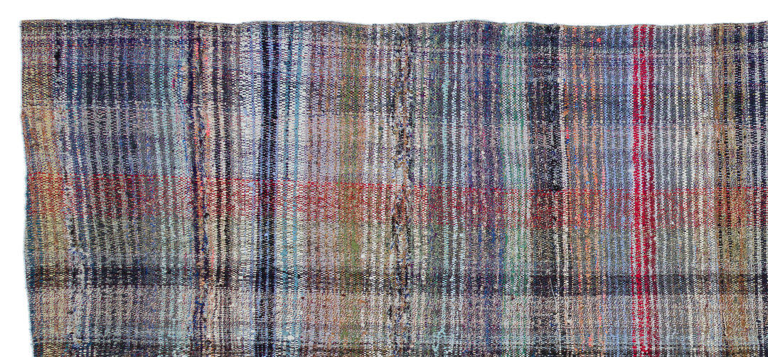 Cretan Beige Striped Wool Hand-Woven Carpet 155 x 340