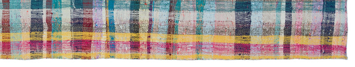 Cretan Beige Striped Wool Hand-Woven Carpet 075 x 440