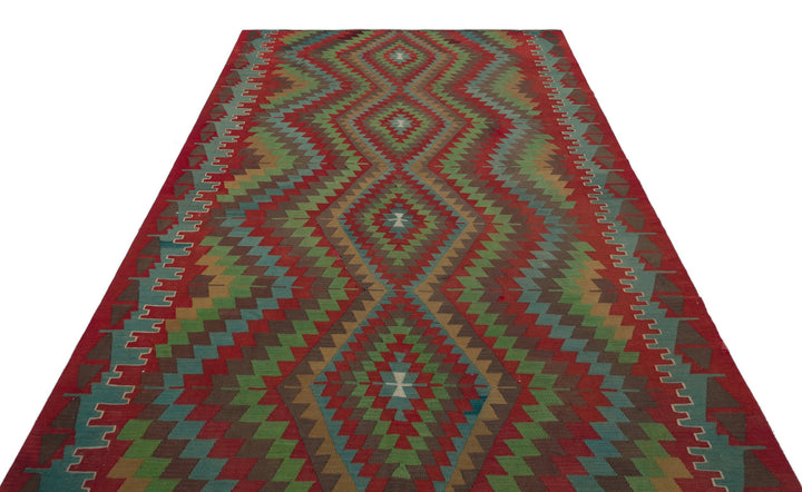 Cretan Brown Geometric Wool Hand Woven Carpet 178 x 306