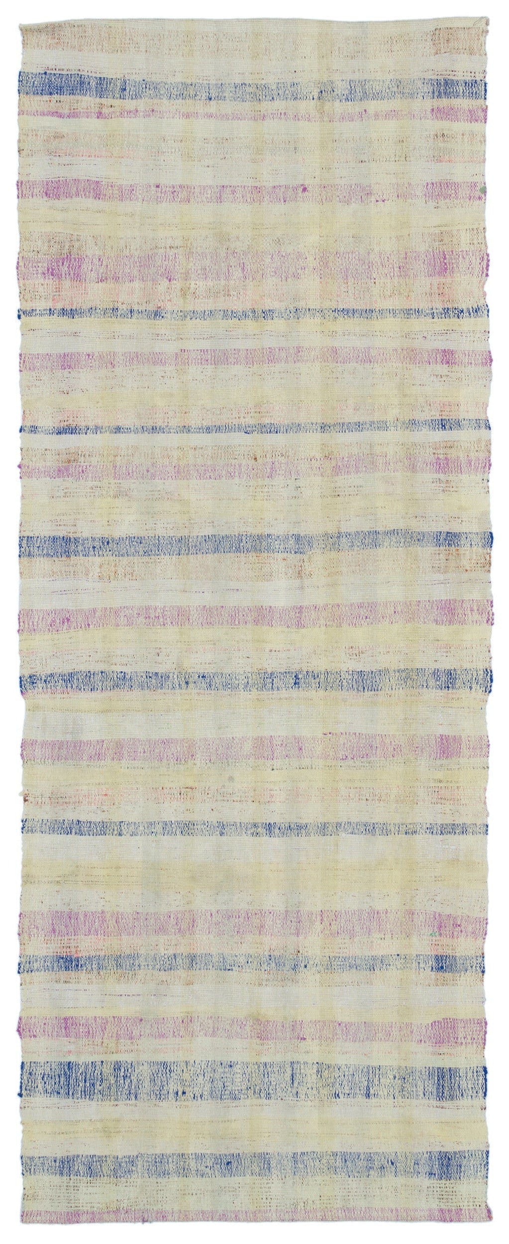 Crete 32295 Beige Striped Wool Hand Woven Carpet 096 x 247
