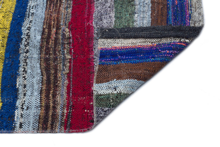 Crete Multi Striped Wool Hand Woven Carpet 140 x 338