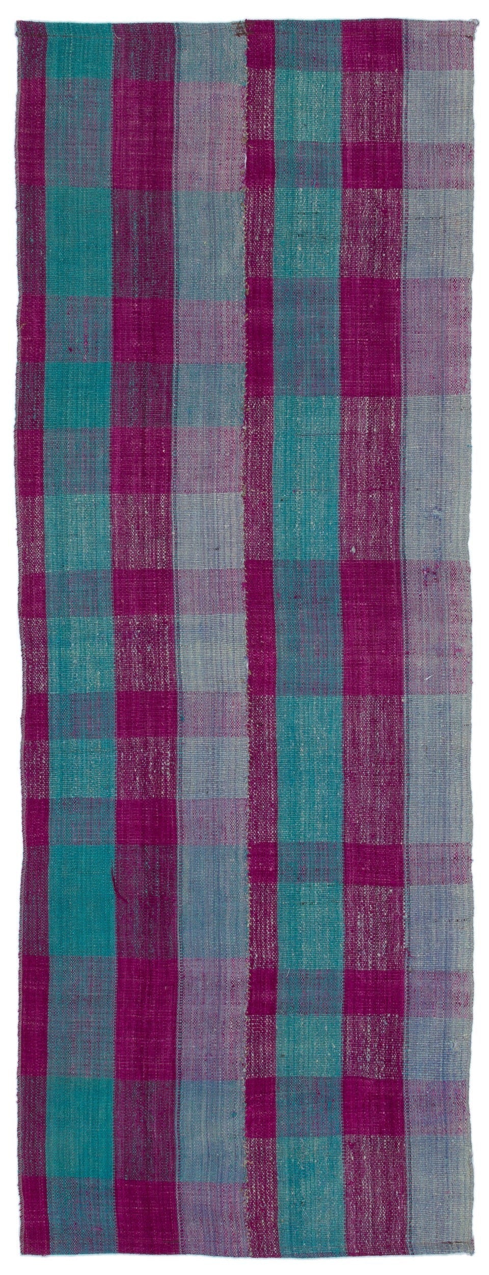 Cretan Purple Striped Wool Hand-Woven Carpet 080 x 216