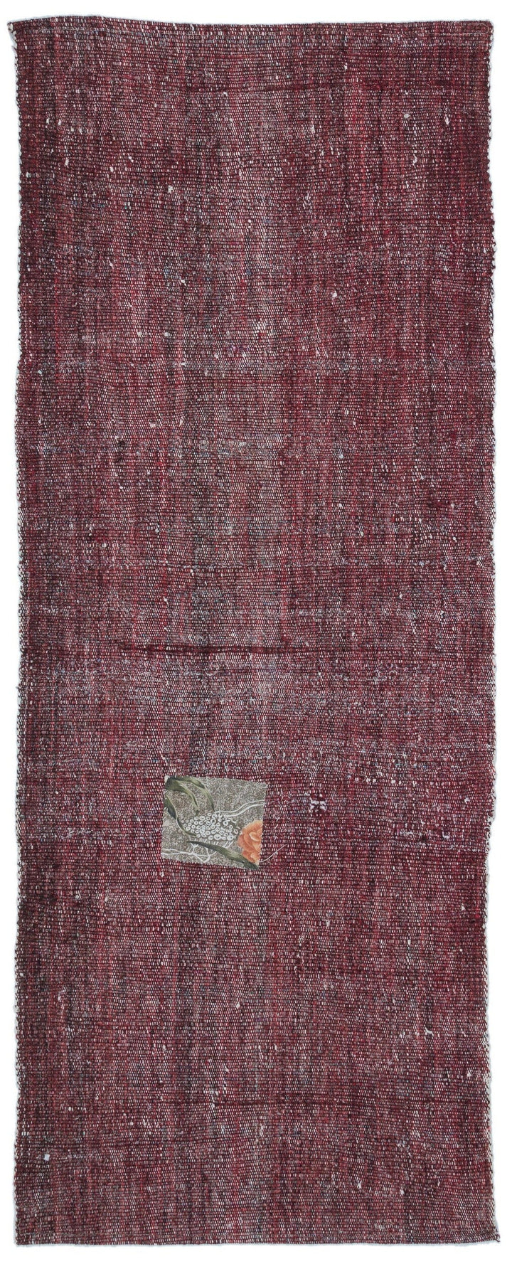 Cretan Red Striped Wool Hand-Woven Carpet 084 x 211