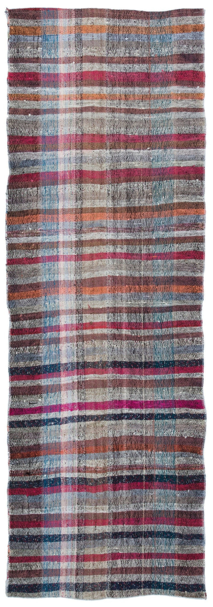 Crete 32442 Gray Striped Wool Hand Woven Carpet 083 x 250
