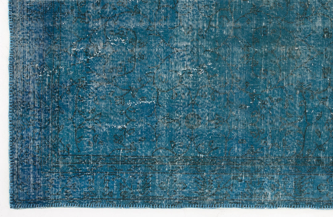 Athens Turquoise Tumbled Wool Hand Woven Carpet 195 x 292