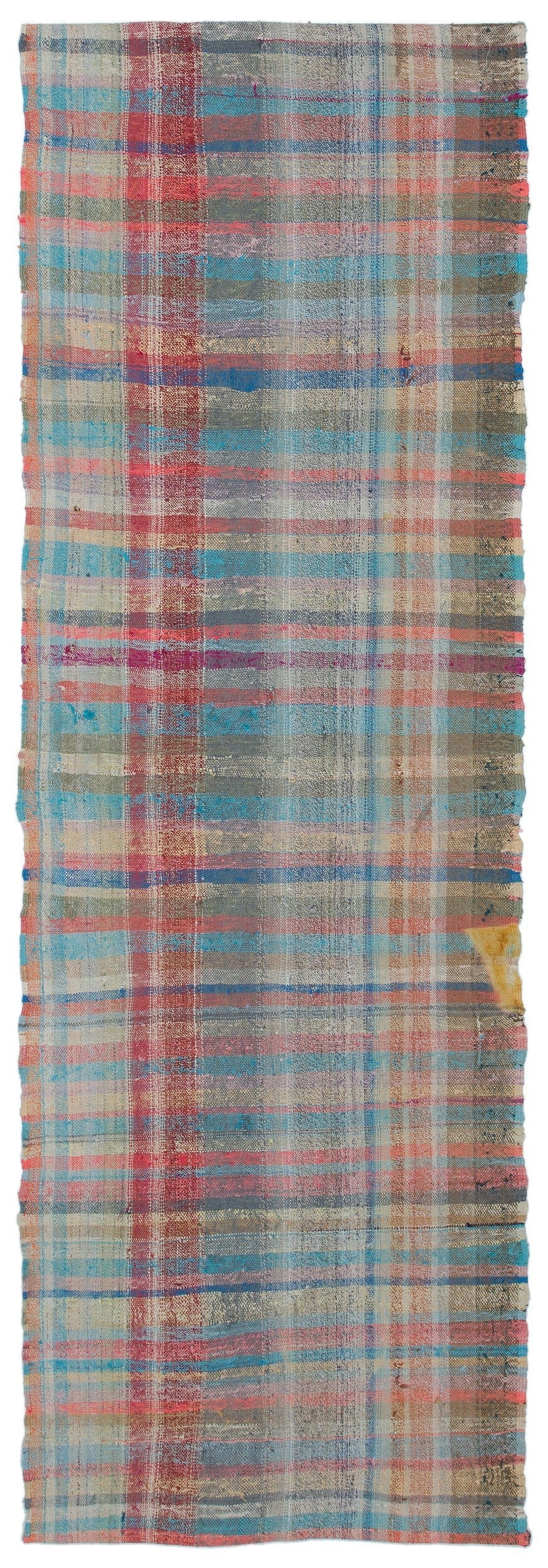 Crete 32621 Gray Striped Wool Hand Woven Carpet 083 x 250