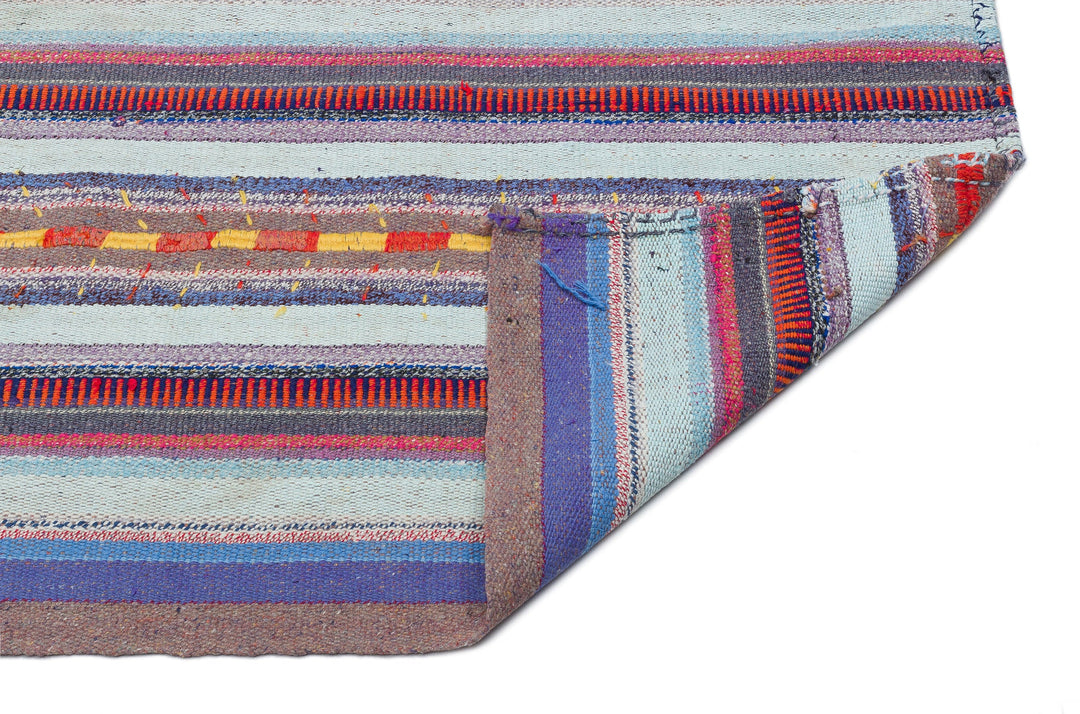 Cretan Beige Striped Wool Hand-Woven Carpet 146 x 250