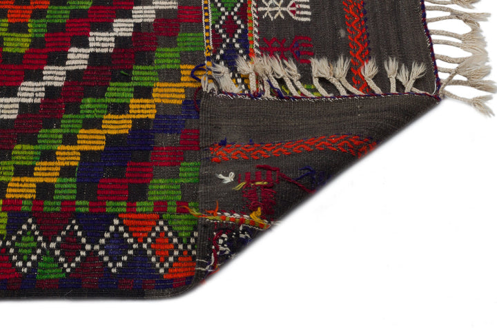 Crete Brown Geometric Wool Hand Woven Carpet 185 x 323