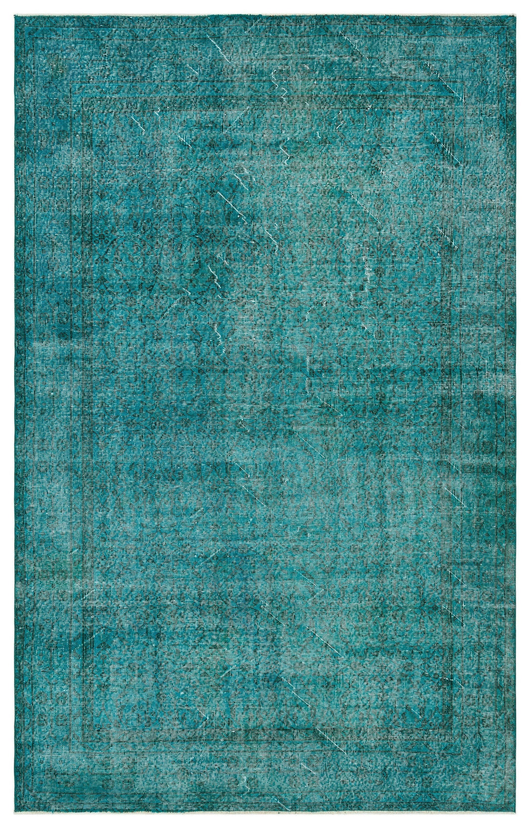 Athens Turquoise Tumbled Wool Hand Woven Rug 173 x 270
