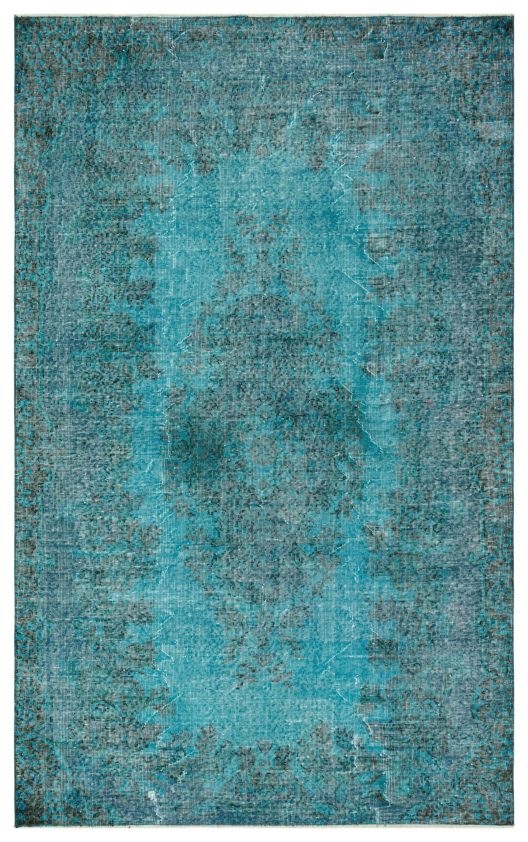 Athens Turquoise Tumbled Wool Hand Woven Carpet 163 x 262