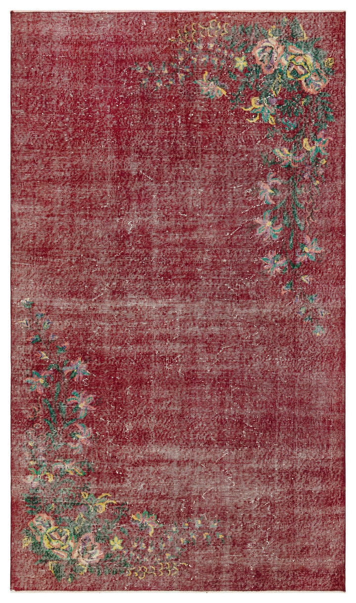 Athens Red Tumbled Wool Hand Woven Carpet 148 x 256