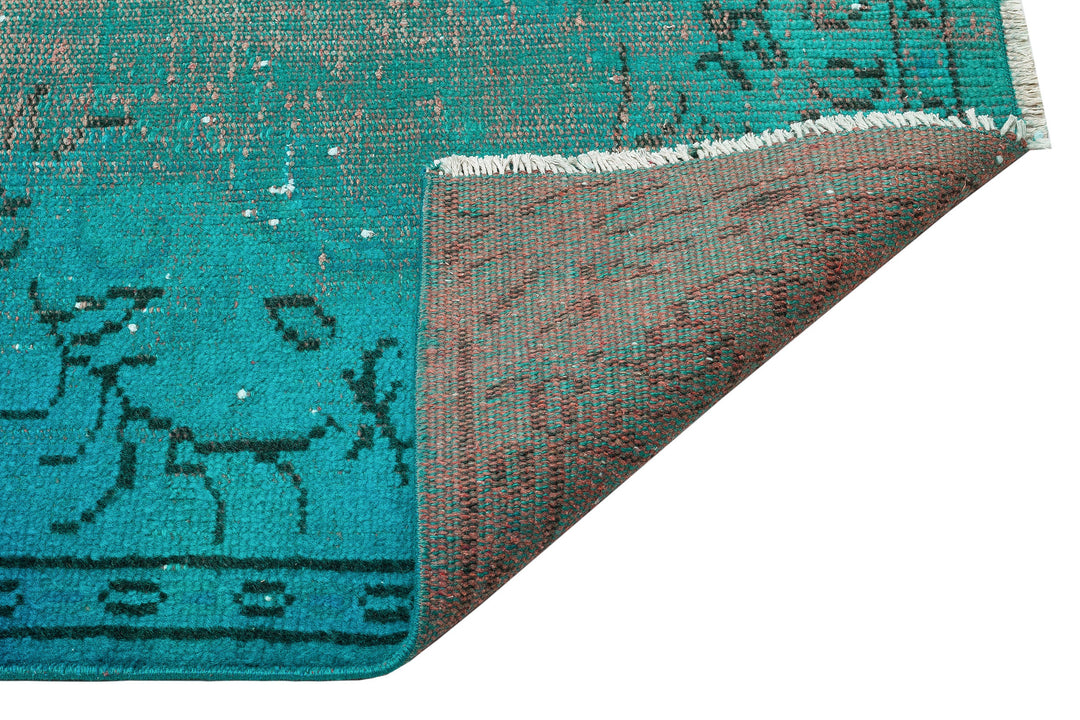 Athens Turquoise Tumbled Wool Hand Woven Carpet 166 x 273