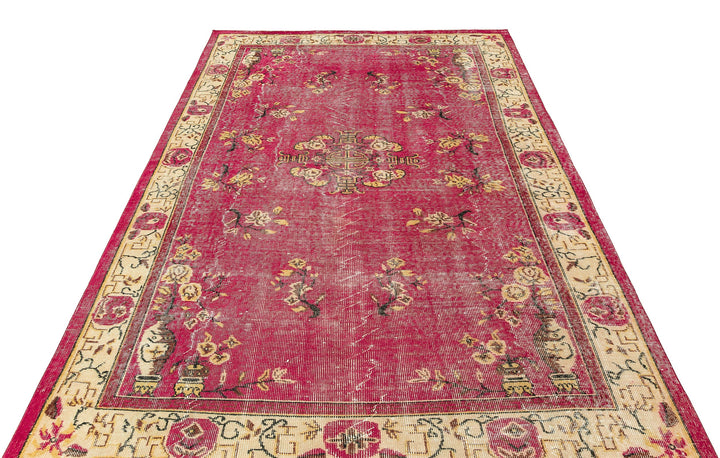 Athens Red Tumbled Wool Hand Woven Carpet 179 x 273
