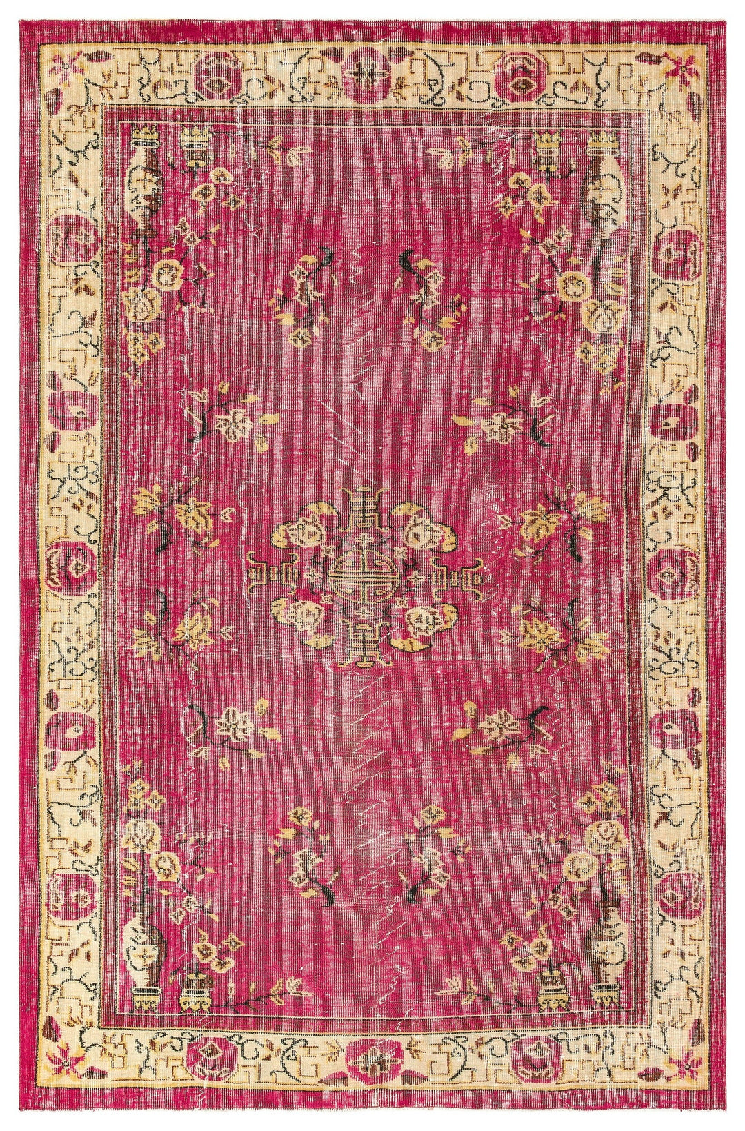 Athens Red Tumbled Wool Hand Woven Carpet 179 x 273