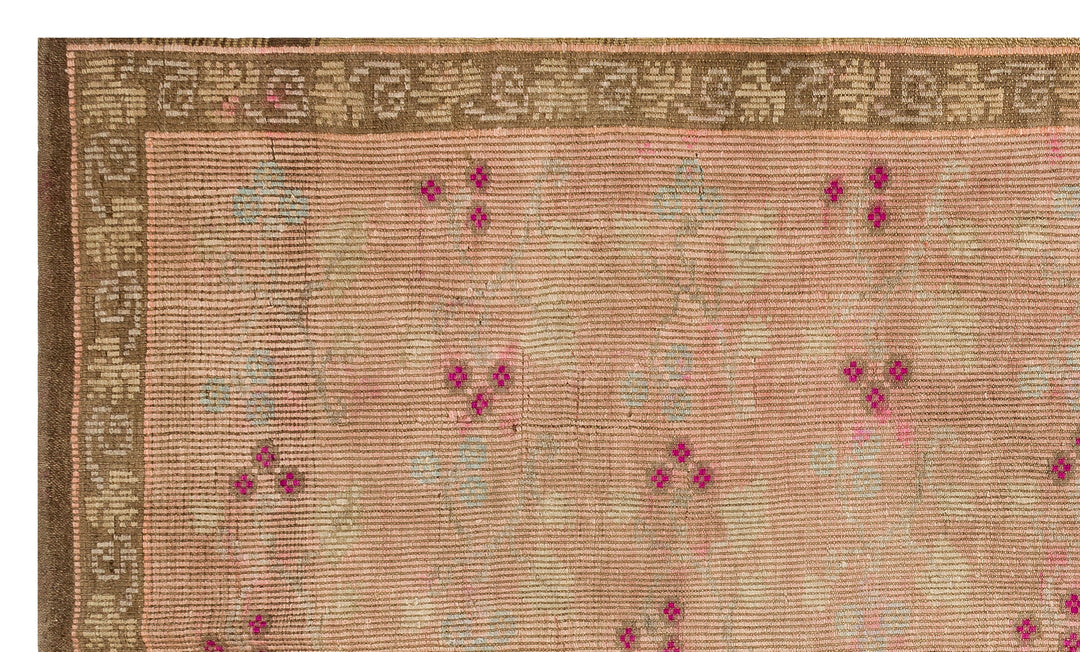Crete Brown Geometric Wool Hand Woven Carpet 172 x 293