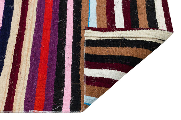 Crete Multi Striped Wool Hand Woven Carpet 152 x 310