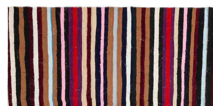 Crete Multi Striped Wool Hand Woven Carpet 152 x 310