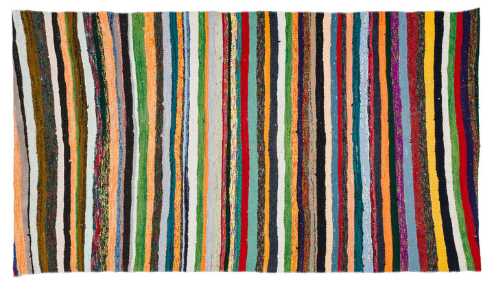 Crete Multi Striped Wool Hand Woven Carpet 157 x 280