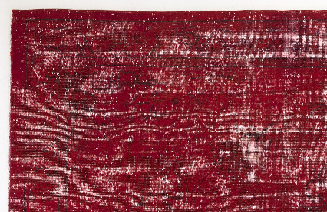 Athens Red Tumbled Wool Hand Woven Carpet 183 x 319
