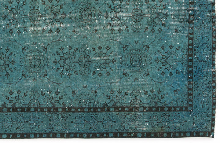 Athens Turquoise Tumbled Wool Hand Woven Carpet 154 x 274