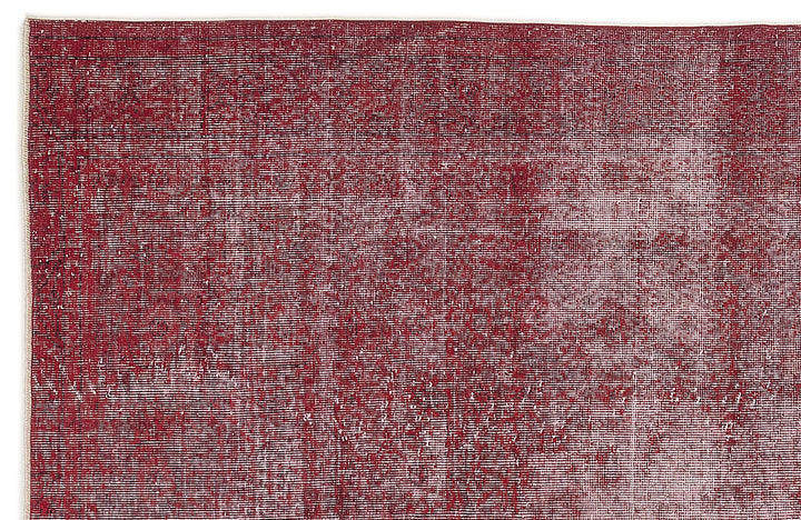 Athens Red Tumbled Wool Hand Woven Carpet 193 x 281