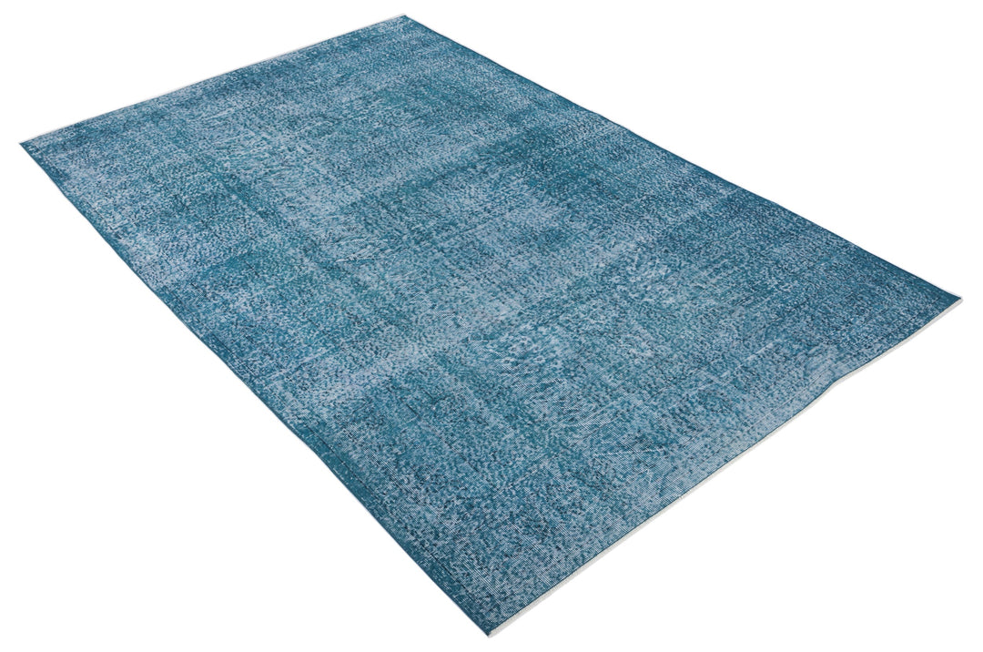 Athens Turquoise Tumbled Wool Hand Woven Carpet 180 x 281