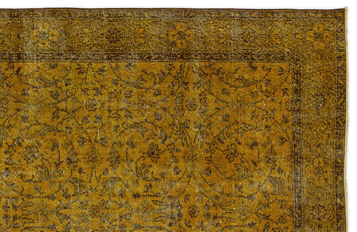 Athens 8342 Yellow Tumbled Wool Hand Woven Carpet 167 x 290